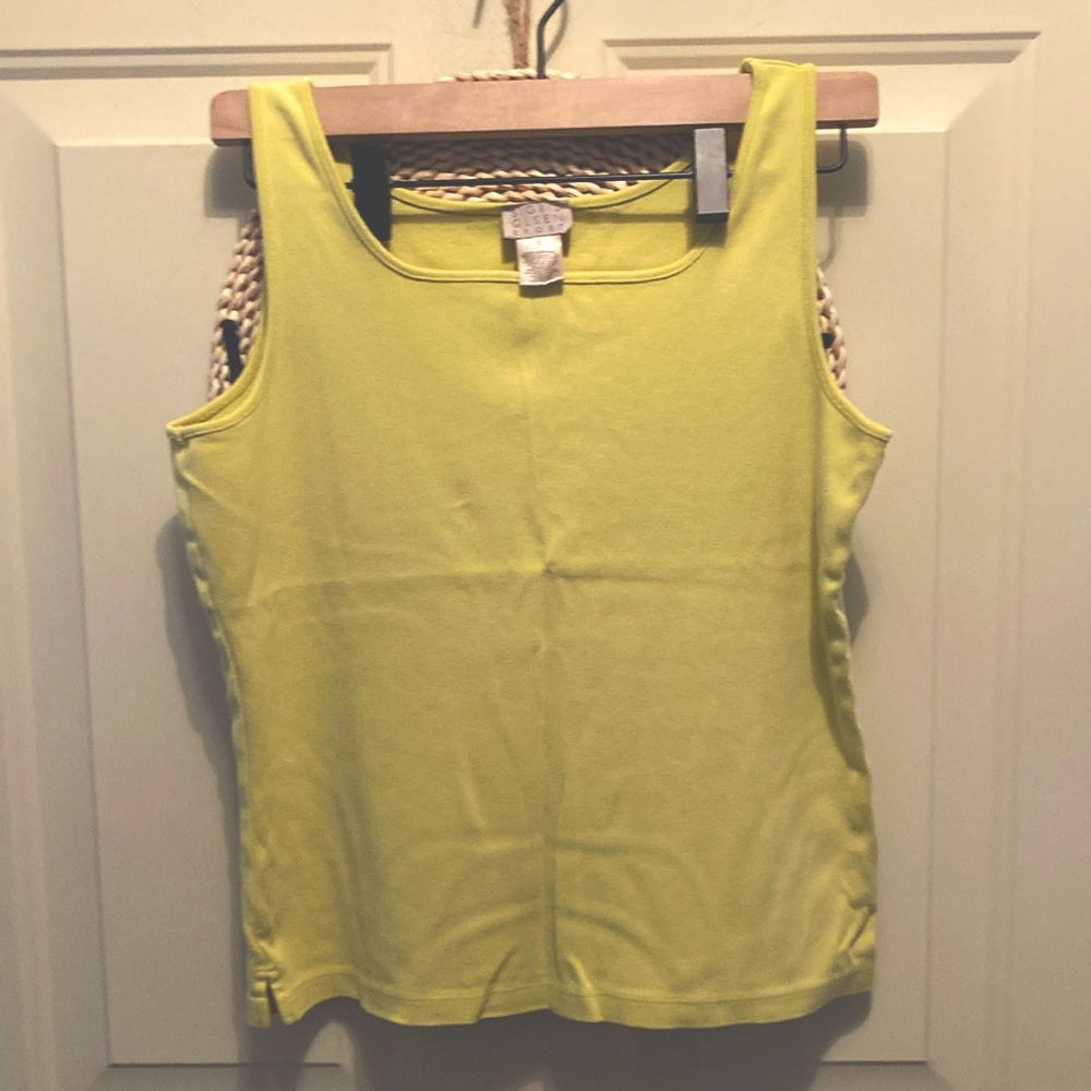 VINTAGE Charterusse Square Neck 100% Cotton Sleeveless Tank Top Women's Size M